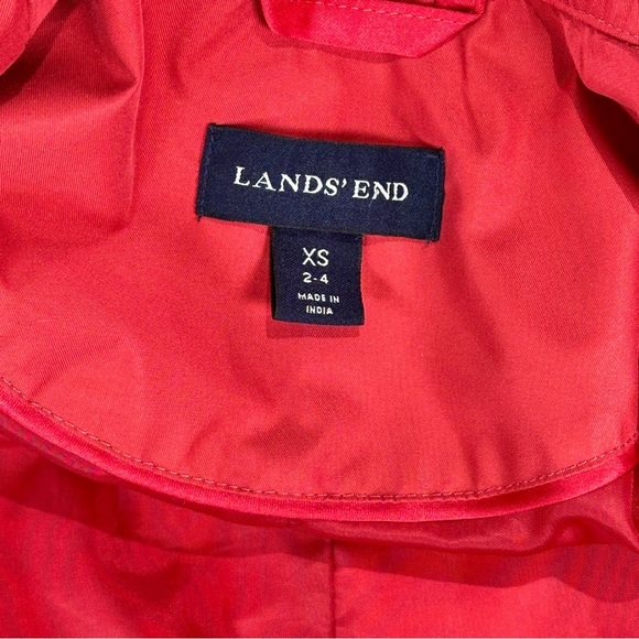 Lands End trench coat coral lightweight button front XS - Picture 9 of 12